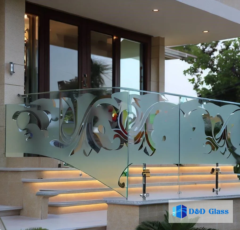 balkon kaca motif klasik